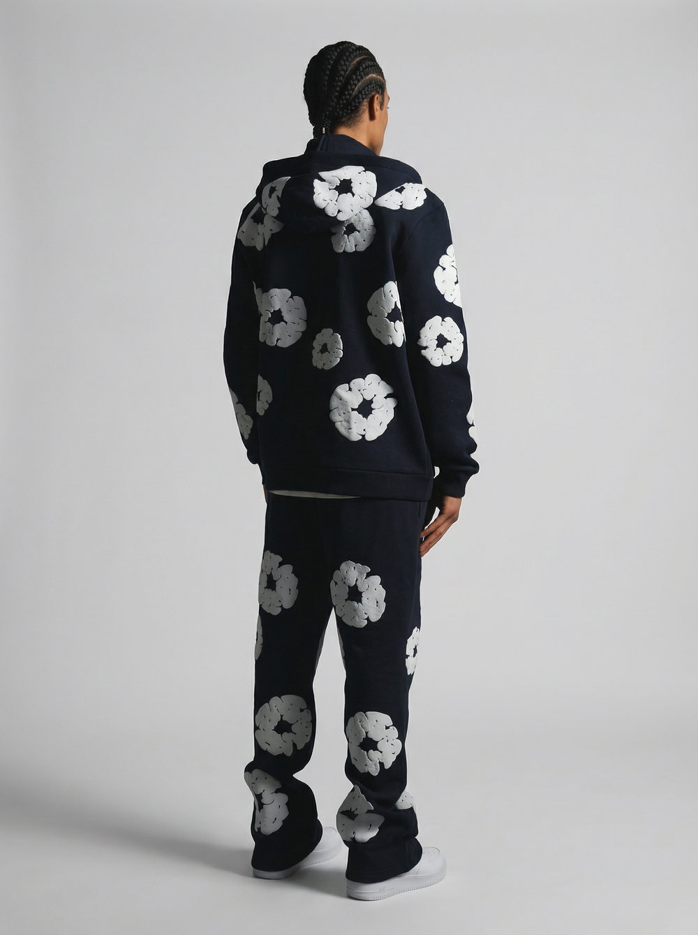 Ensemble Jogging Motifs Floraux – BLEU MARINE