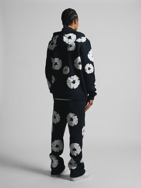 Ensemble Jogging Motifs Floraux – BLEU MARINE