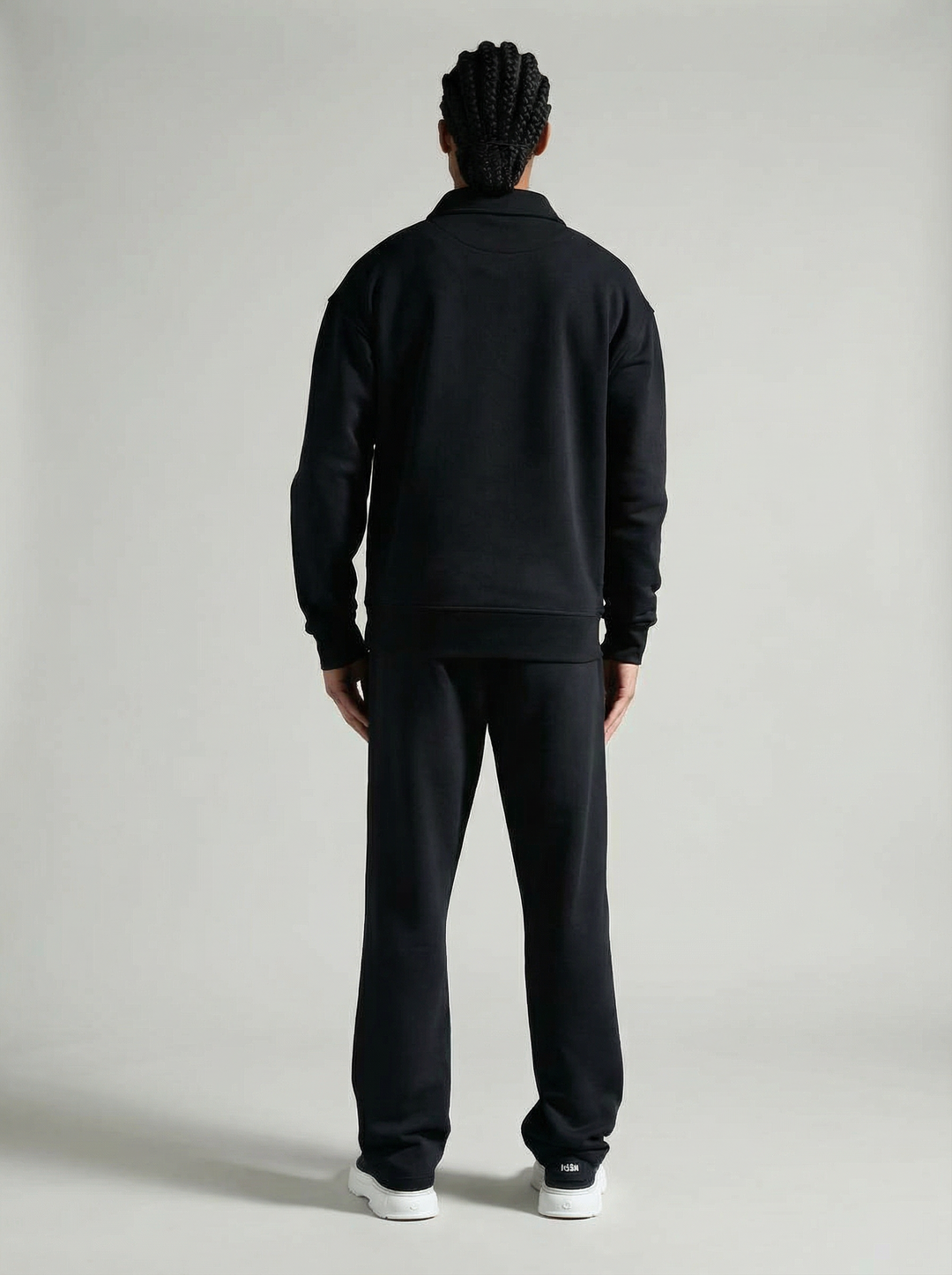 Ensemble Survêtement Homme Col Zippé - Noir