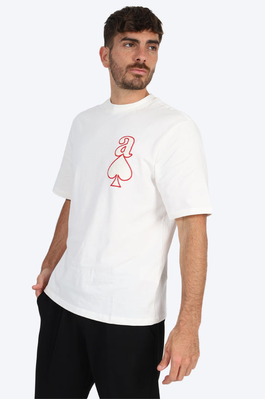 T-SHIRT "AS" - BLANC/ROUGE