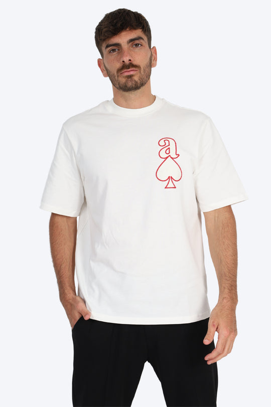 T-SHIRT "AS" - BLANC/ROUGE