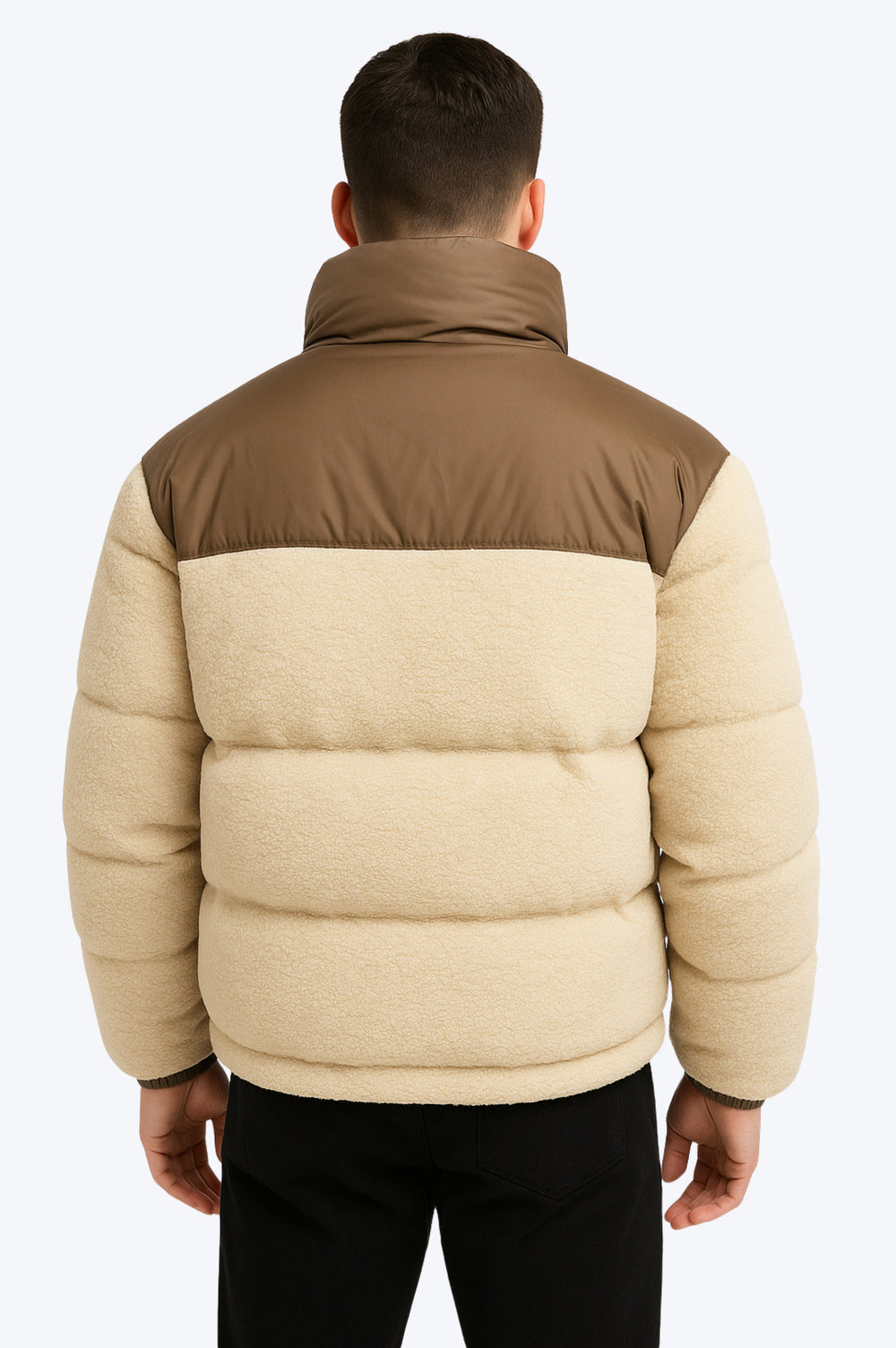 Doudoune Sherpa Confort Zippée - Beige & Marron