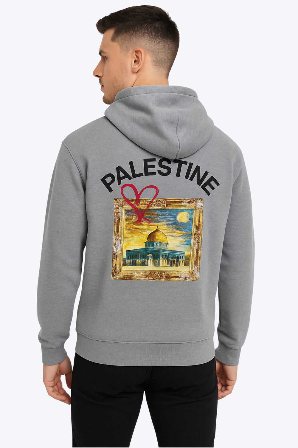 Sweat Capuche Palestine - GRIS