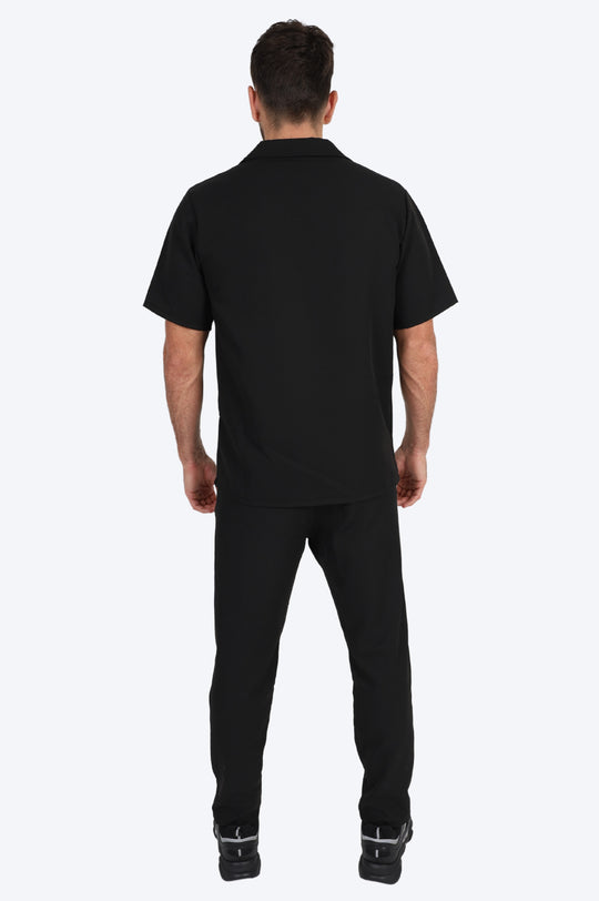 CHEMISE MANCHE COURTE ET PANTALON ASSORTI - NOIR