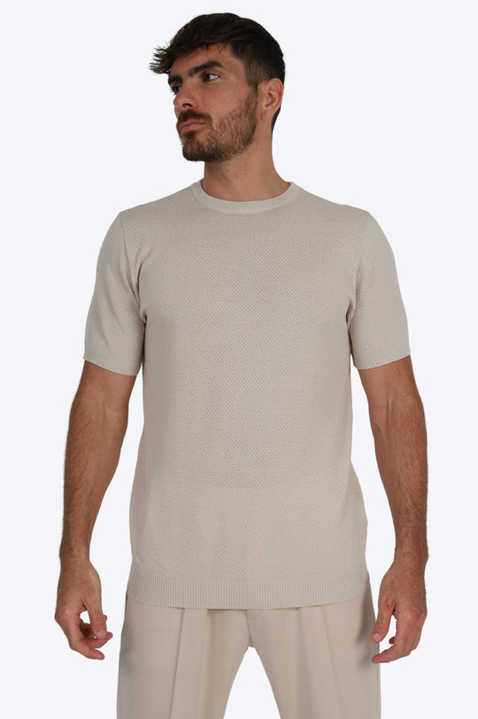 T-SHIRT AÉRÉ - BEIGE