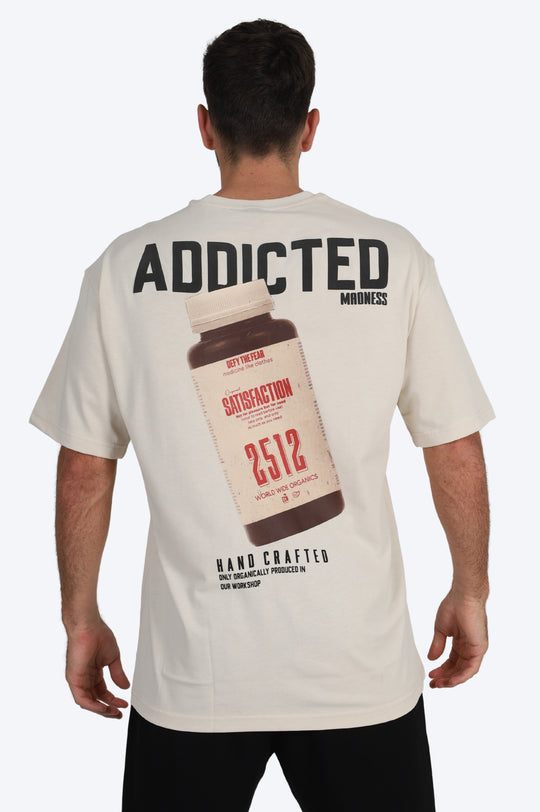 T-SHIRT ADDICTED - BLANC