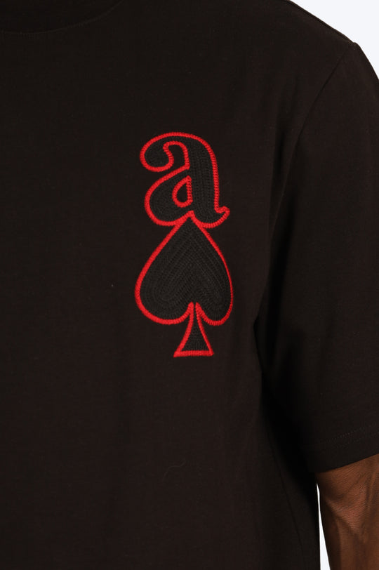 T-SHIRT "AS" - NOIR/ROUGE