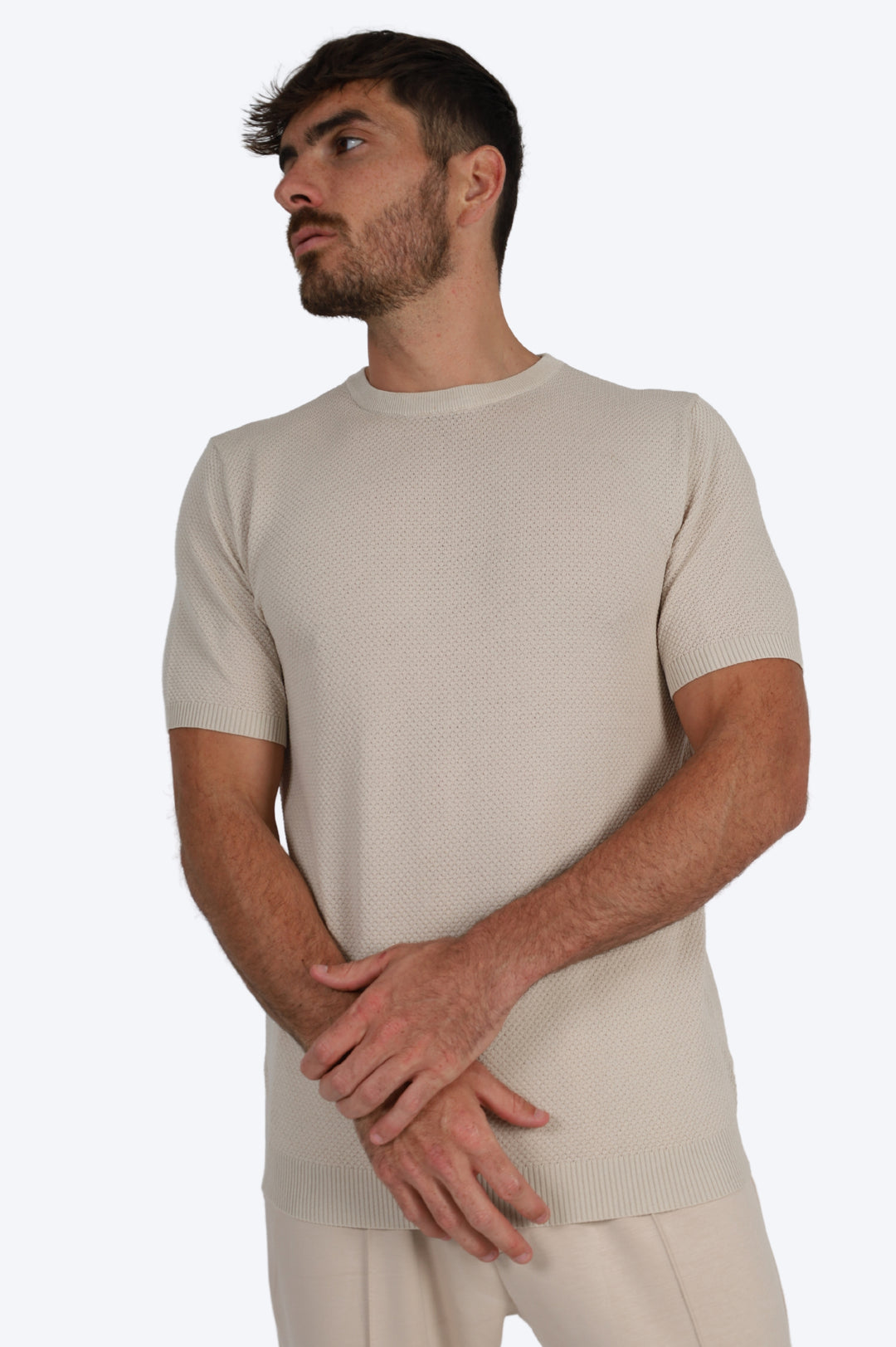 T-SHIRT AÉRÉ - BEIGE