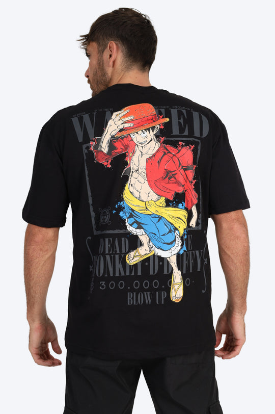 T-SHIRT MONKEY D LUFFY - NOIR