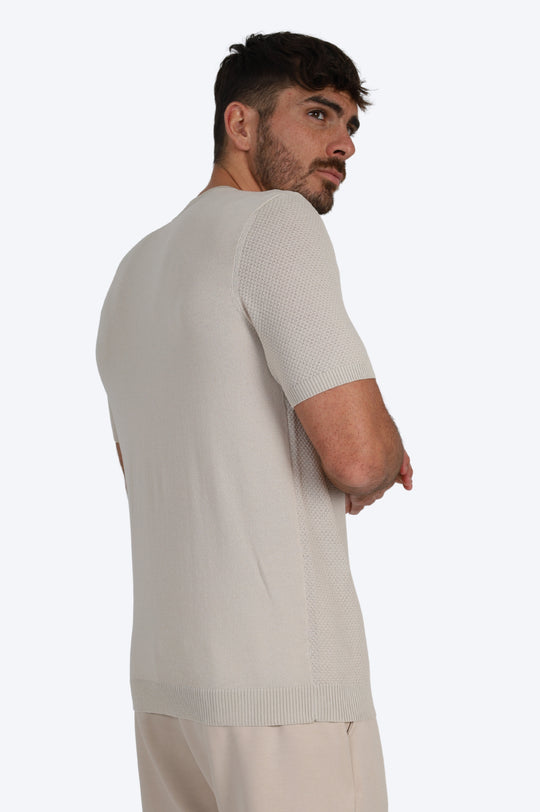 T-SHIRT AÉRÉ - BEIGE