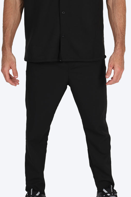 CHEMISE MANCHE COURTE ET PANTALON ASSORTI - NOIR