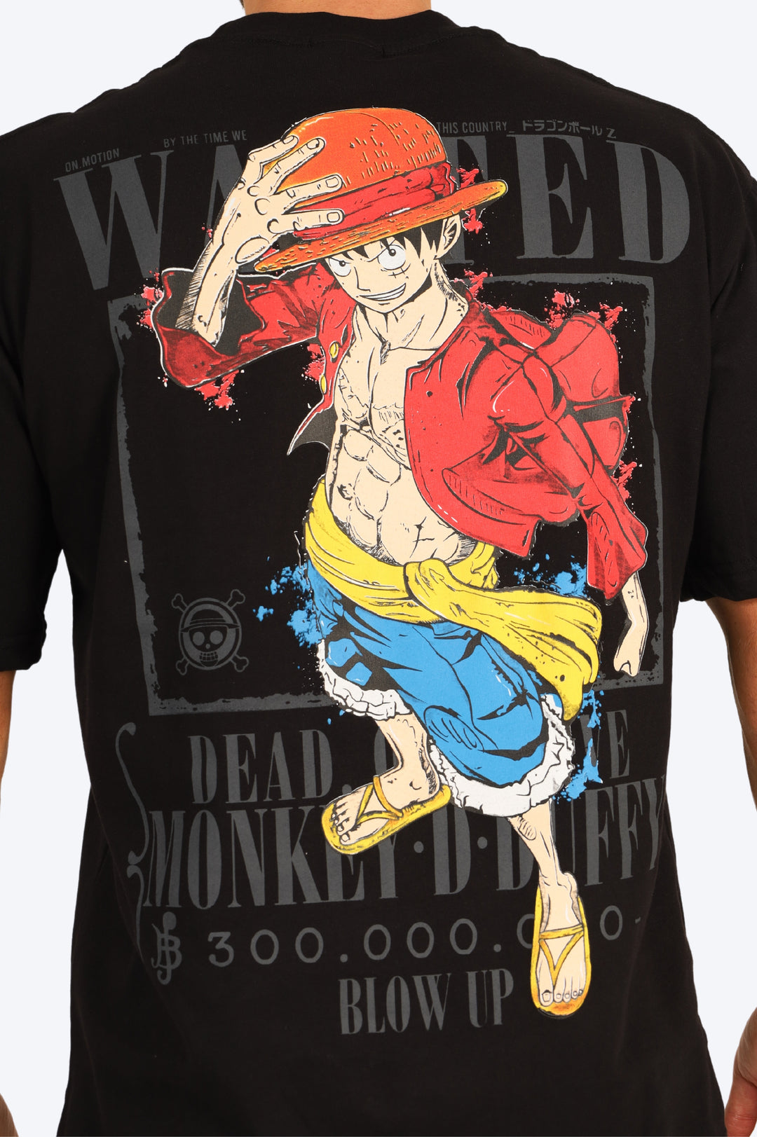 T-SHIRT MONKEY D LUFFY - NOIR