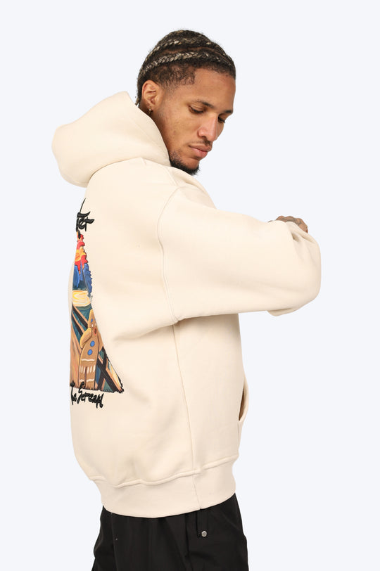 HOODIE "SCREAM MONSTER" - BEIGE