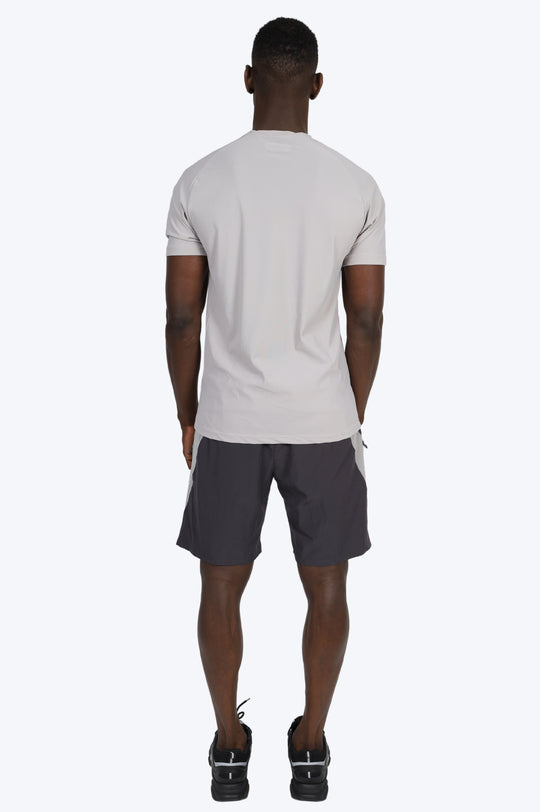 ENSEMBLE SHORT & T SHIRT ALPHA SPORT - GRIS/NOIR