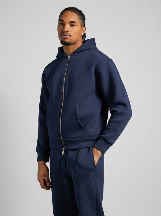 Ensemble chill Zippé - Bleu Marine