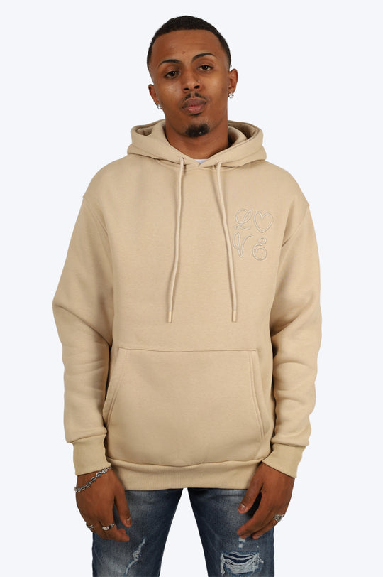 SWEAT BRODÉ LOVE - BEIGE