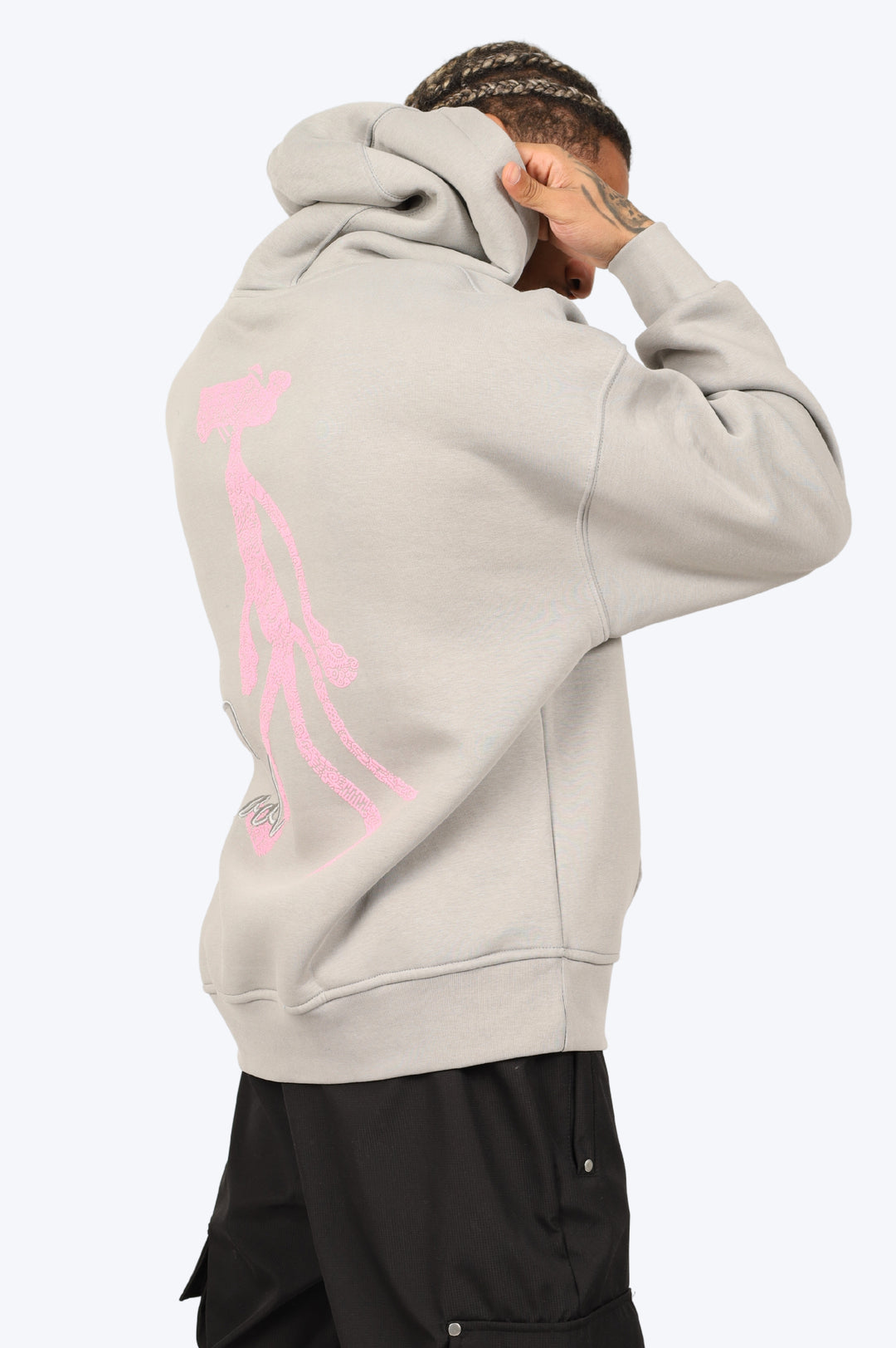 HOODIE "PANTHÈRE GRAFFITI" - GRIS