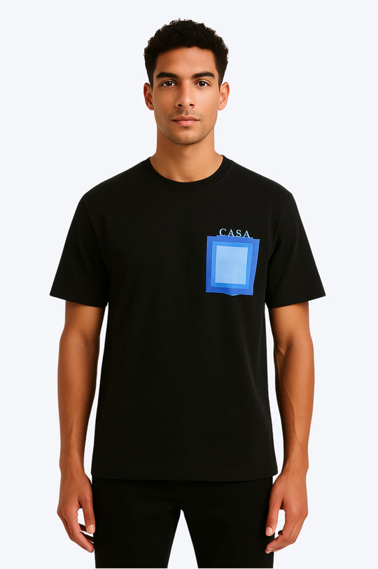 T-shirt Moderne avec Logo “CASA” - NOIR