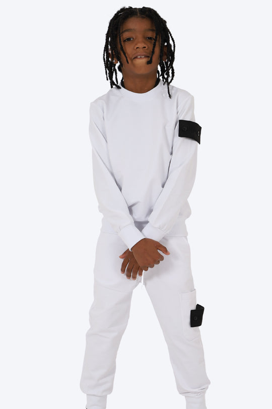 ENSEMBLE ALPHA ENFANT COTON - BLANC