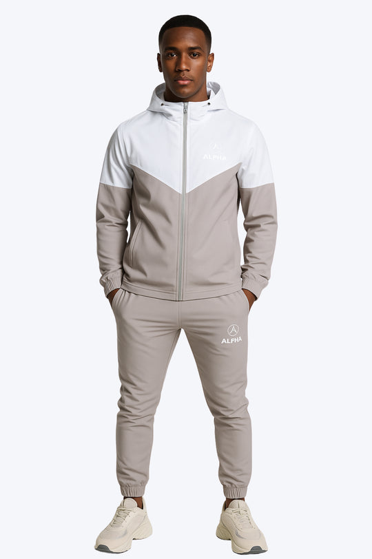 SURVÊTEMENT ALPHA - GRIS/BLANC