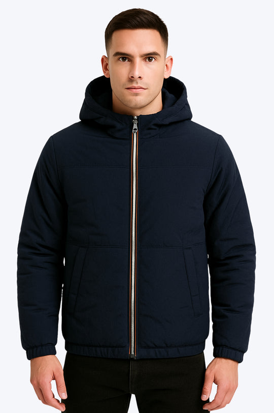 Doudoune Sherpa Zippée - BLEU MARINE