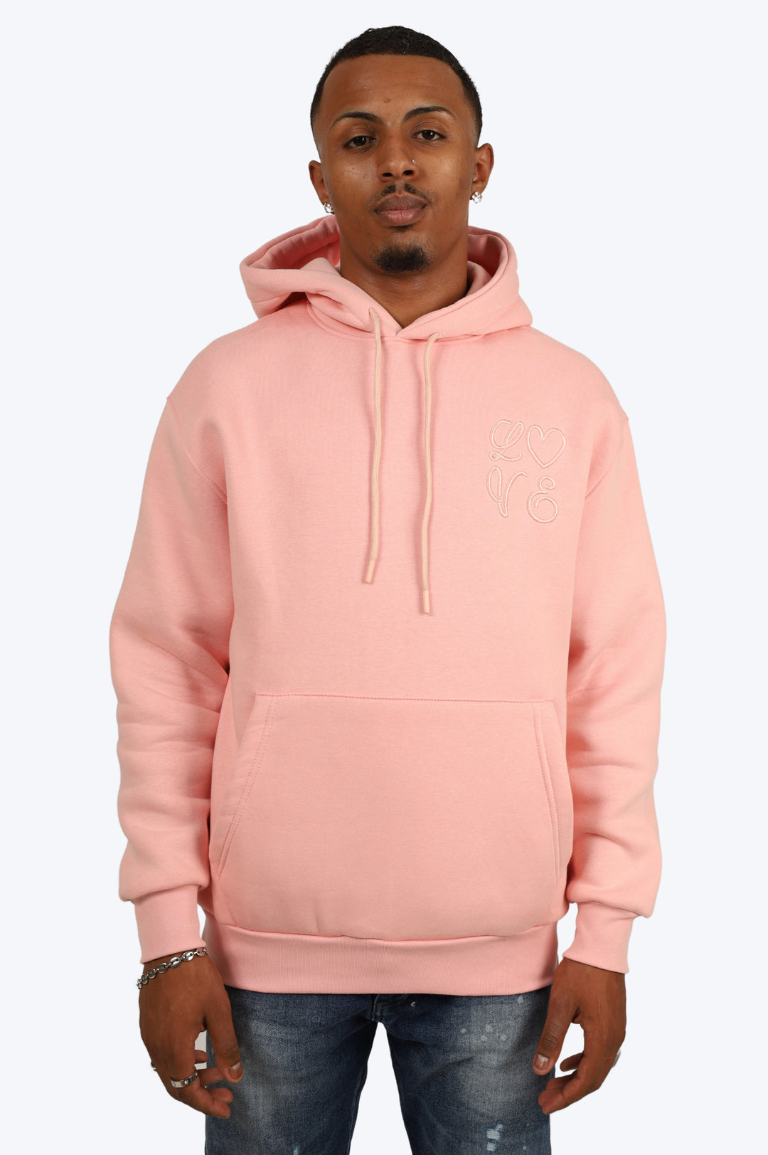 SWEAT BRODÉ LOVE - ROSE