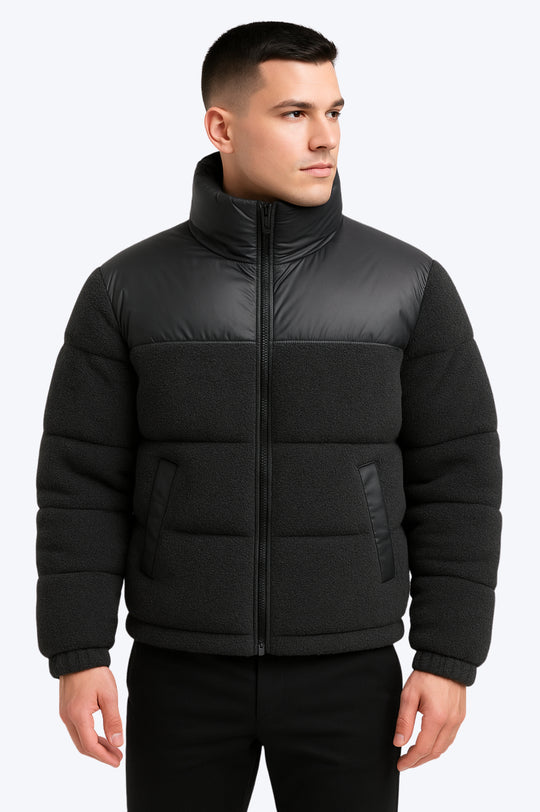 Doudoune Sherpa Confort Zippée - NOIR