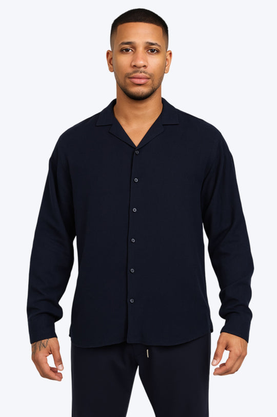 CHEMISE "SIGNATURE ÉLÉGANCE" - BLEU MARINE