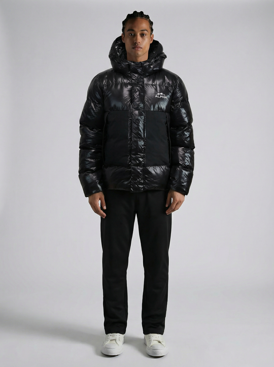 Doudoune Hiver Noire ALPHA – Coupe Confort Premium