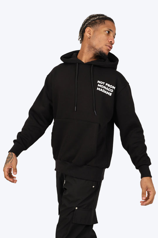 HOODIE "NOT FROM MONACO" NOIR