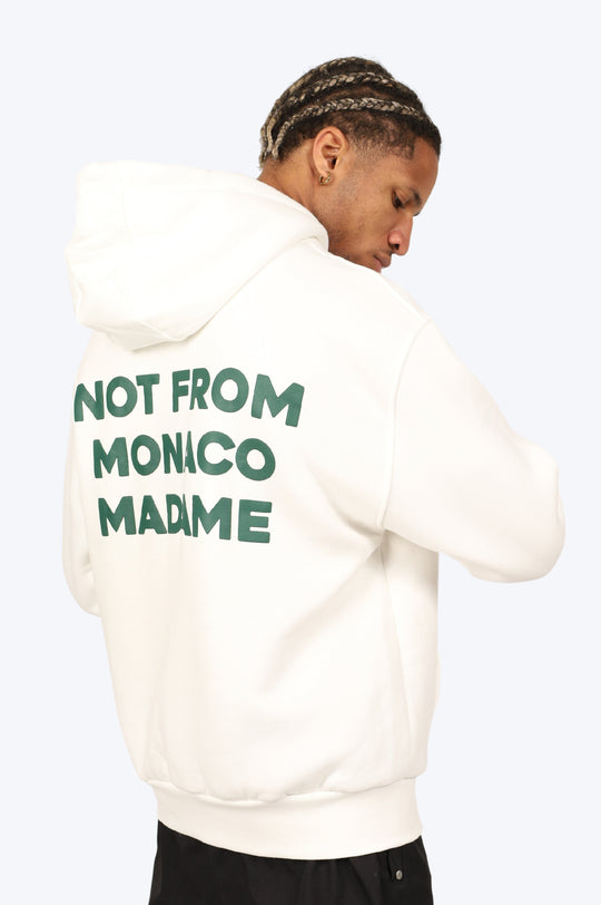 HOODIE "NOT FROM MONACO" BLANC