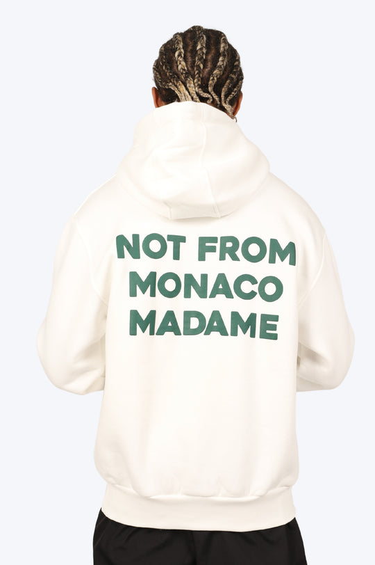 HOODIE "NOT FROM MONACO" BLANC