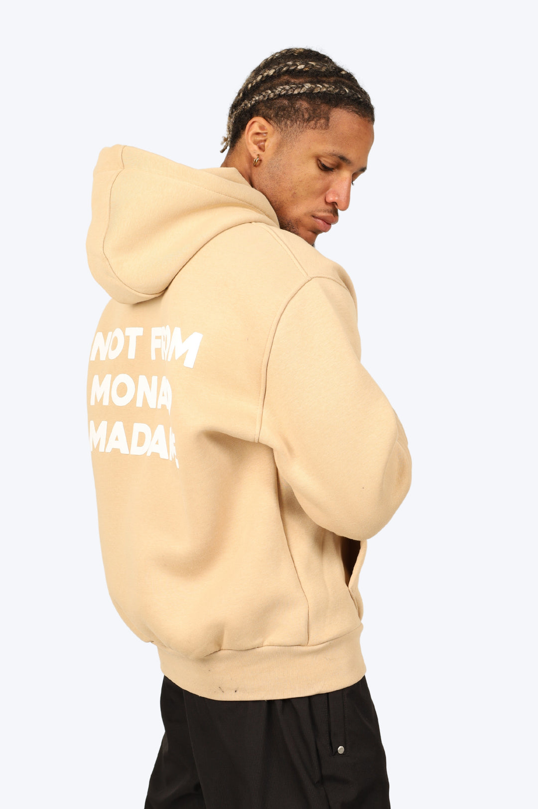 HOODIE "NOT FROM MONACO" BEIGE