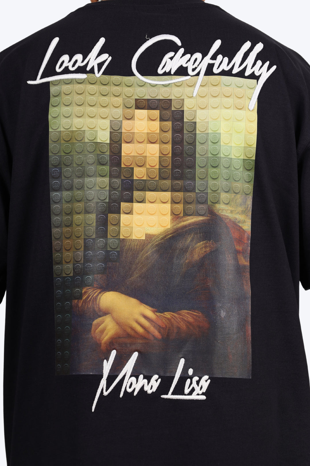 T-SHIRT MONA LISA - BLEUR MARINE