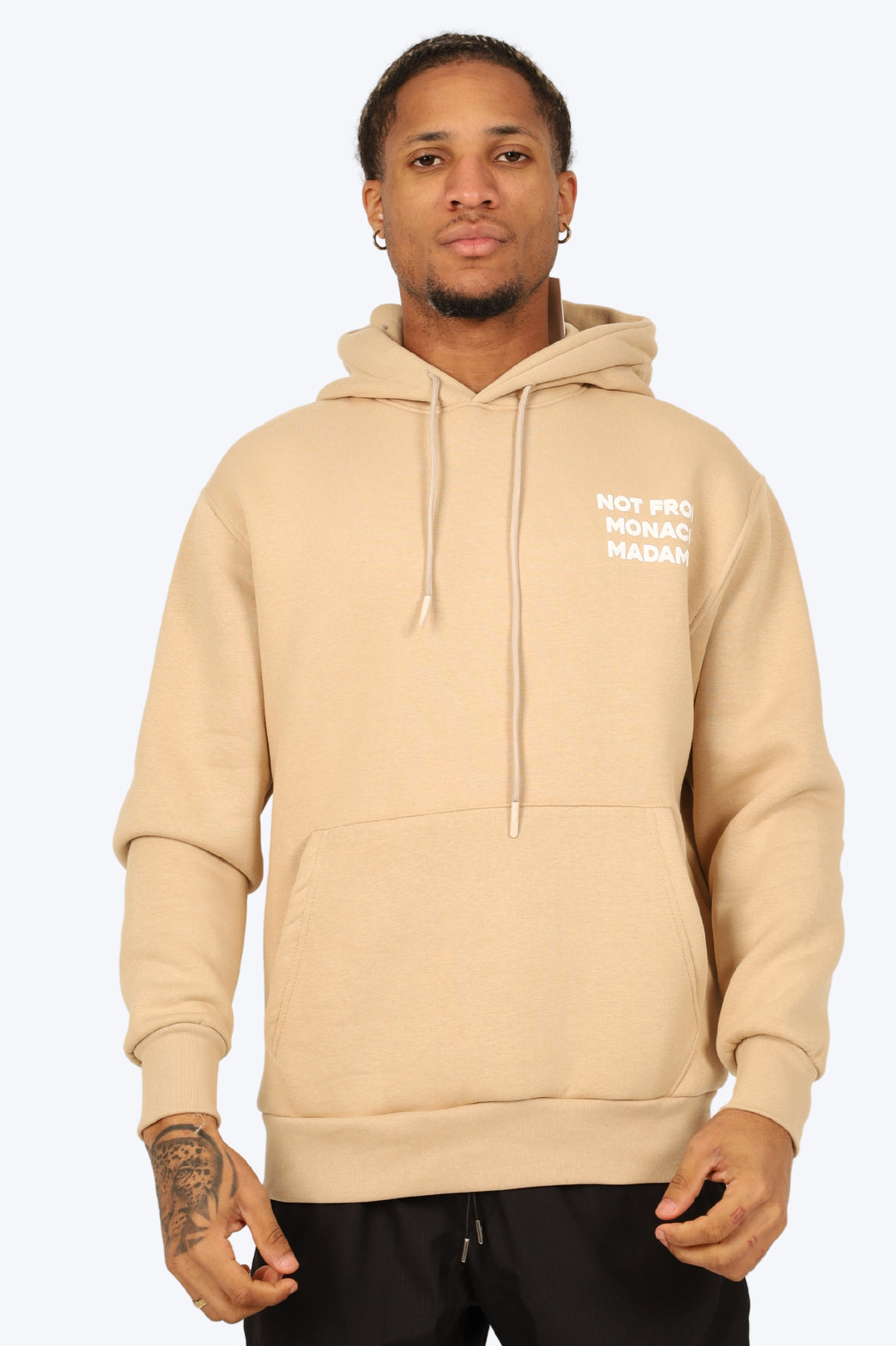 HOODIE "NOT FROM MONACO" BEIGE