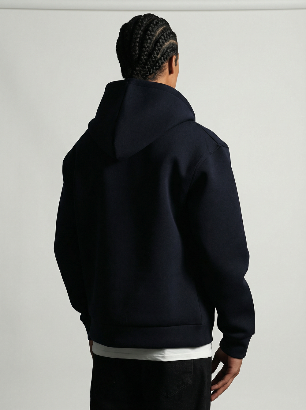 Sweat à capuche zippé Premium  - Bleu Marine