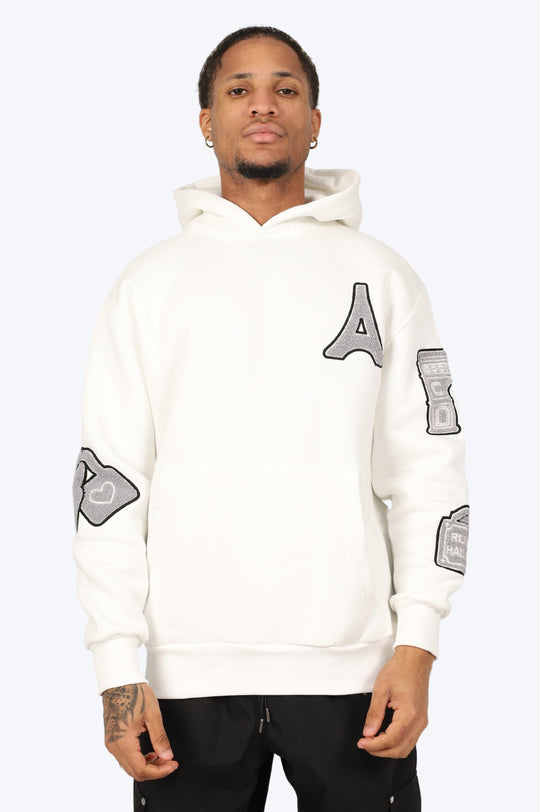 HOODIE "PARIS ICONIC" - BLANC