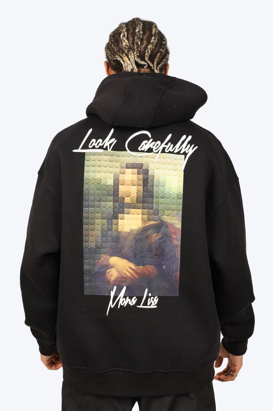 HOODIE "MONA PIXEL" - NOIR