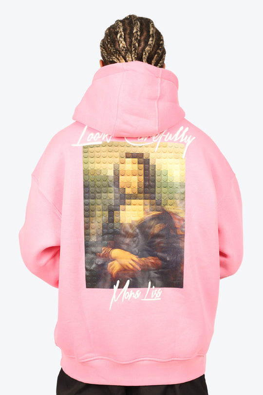 HOODIE "MONA PIXEL" - ROSE