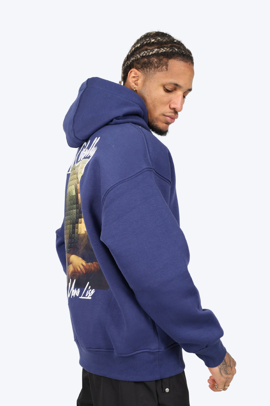 HOODIE "MONA PIXEL" - BLEU