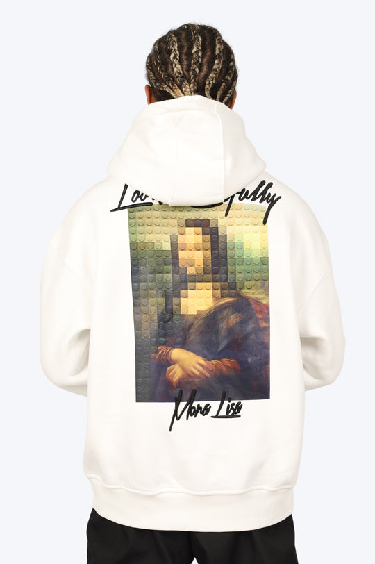 HOODIE "MONA PIXEL" - BLANC