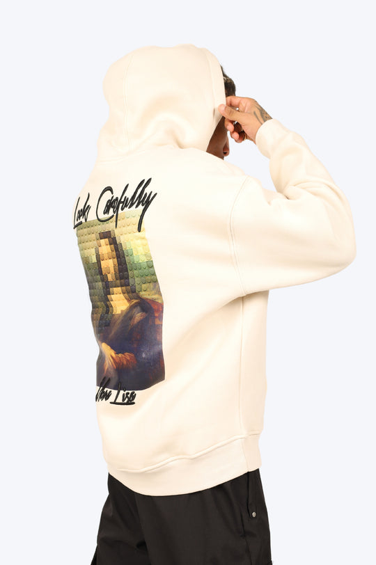 HOODIE "MONA PIXEL" - BLANC