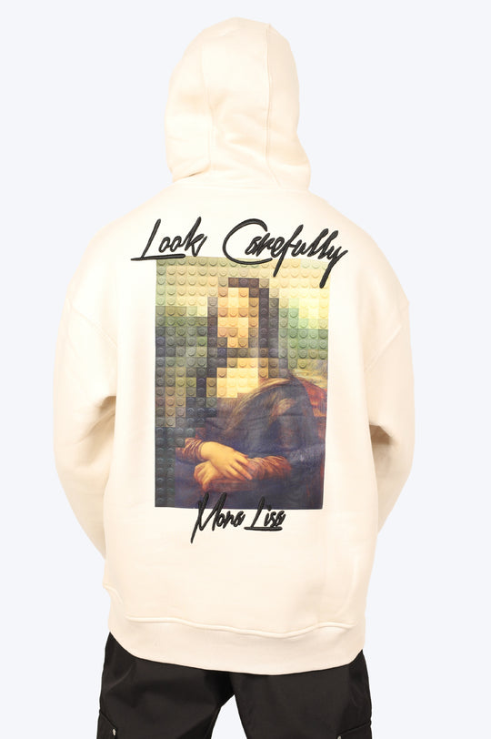 HOODIE "MONA PIXEL" - BEIGE