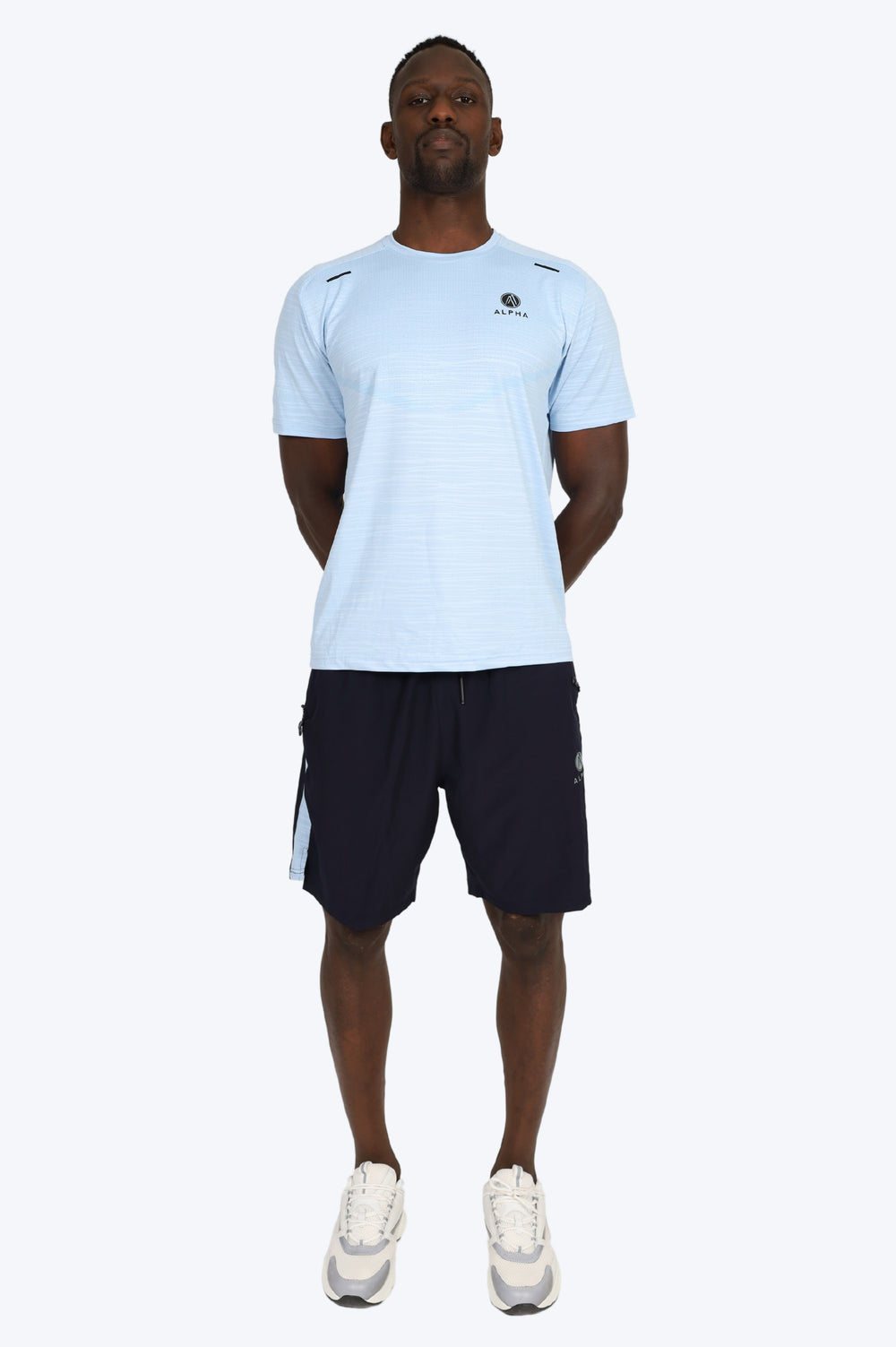 ENSEMBLE SHORT & T SHIRT ALPHA SPORT - BLEU