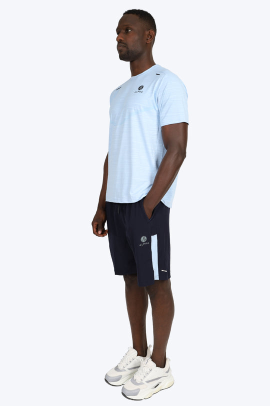 ENSEMBLE SHORT & T SHIRT ALPHA SPORT - BLEU