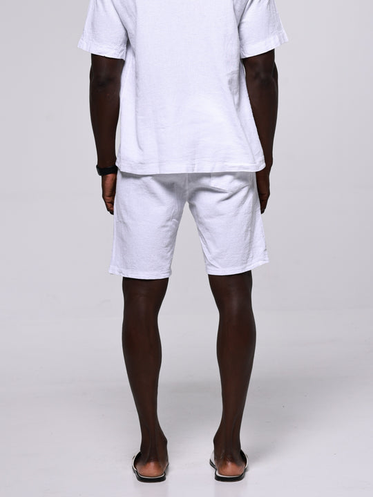 SHORT EN COTON - BLANC