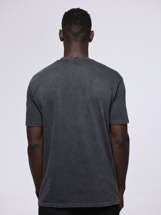 T-SHIRT "UNLOVED" 100% COTON - GRIS FONCÉ