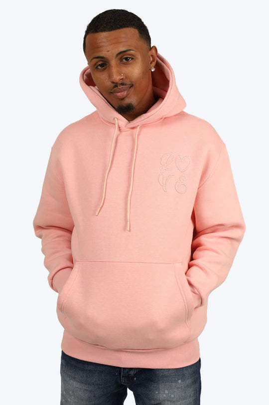 SWEAT BRODÉ LOVE - ROSE