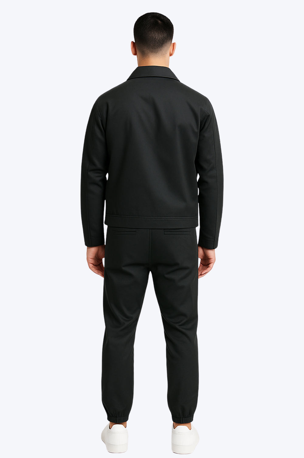 Ensemble Zippé Col Chemise - NOIR