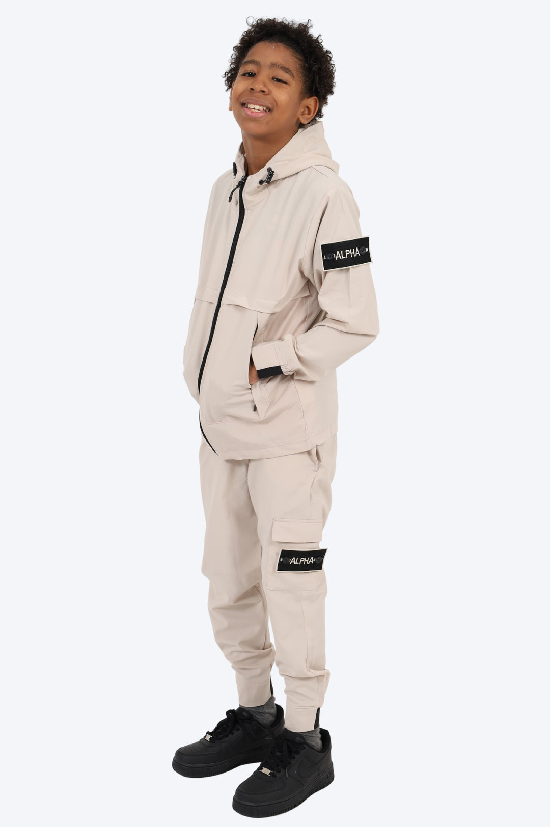 SURVÊTEMENT ALPHA ENFANT VESTE ET PANTALON - BEIGE